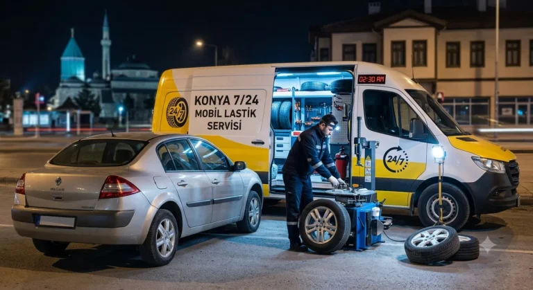 Konya mobil lastik servisi aracı.